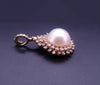 Pearl Pendant with Diamond in  14K Yellow Gold