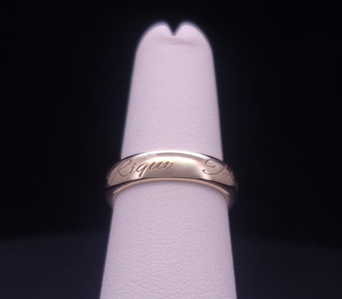 Tiffany & Co Wedding Band ring in 18K Yellow Gold 4.6mm