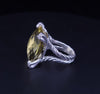 David Yurman  Sterling Silver Cushion on Point 20mm Lemon Citrine