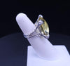 David Yurman  Sterling Silver Cushion on Point 20mm Lemon Citrine