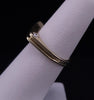 18K Yellow Gold Ring with 2 a round Diamond's