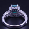 Emerald and Diamond Ring in 18K White Gold