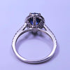 Center Stone Blue Sapphire Oval Cut with Diamond