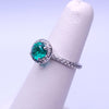 Round Cut  Emerald Rind in Platinum