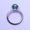 Round Cut  Emerald Rind in Platinum