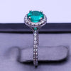 Round Cut  Emerald Rind in Platinum