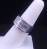 Vintage-Style Baguette  With Invisible Princess Cut Seting Band in 14K W/G S 6.5