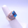 Imperial Blue Gemstone & Diamond Statement Ring in 14K Yellow Gold
