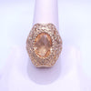 Imperial Citrine Filigree Ring in 14K Yellow Gold Size 9.75