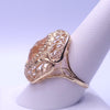 Imperial Citrine Filigree Ring in 14K Yellow Gold Size 9.75