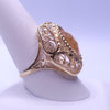 Imperial Citrine Filigree Ring in 14K Yellow Gold Size 9.75