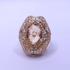 Imperial Citrine Filigree Ring in 14K Yellow Gold Size 9.75