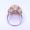 Imperial Citrine Filigree Ring in 14K Yellow Gold Size 9.75