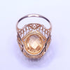 Imperial Citrine Filigree Ring in 14K Yellow Gold Size 9.75