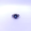 1930s Antique Natural Blue Sapphire Ring in Platinum Size 6.5