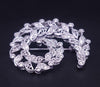18K White Gold Filigree Wreath Brooch