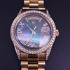 Rolex Oyster Perpetual Day Date in 18KYellow Gold Black Mather of Pearl Diamond
