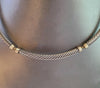 David Yurman Sterling Silver & 14K Yellow Gold Cable Necklace