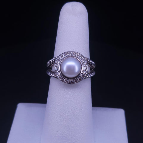 David Yurman Sterling Silver Diamond Ring