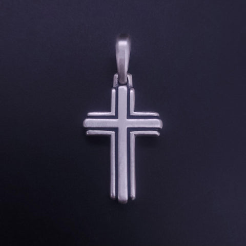 David Yurman Sterling Silver Cross Pendant 34mm