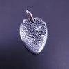 David Yurman Sterling Silver Waves Shield Pendant with Black Diamond