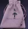 David Yurman Exotic Stone Cross Sterling Silver with Black Onyx Pendant
