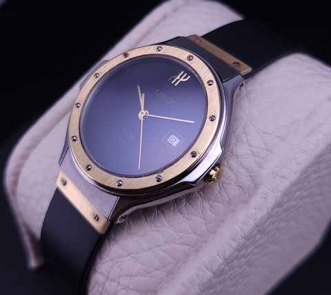 Ladies Hublot MDM 28mm Stainless Steel & Gold Tone Bezel Wrist Watch Ref. 1391.2