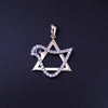 Star of David Pendant with Sapphire,Emerald,Ruby 14K Yellow Gold with Diamonds