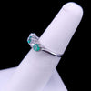 Antique Emerald and Diamond Band Ring, Five-Stone Design