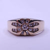 14K Yellow Gold Cluster Ring with Diamond 14,75