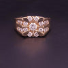 14K Yellow Gold Cluster Ring with Diamond 13