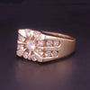 14K Yellow Gold Cluster Ring with Diamond 13