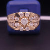 14K Yellow Gold Cluster Ring with Diamond 13