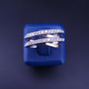 Elegant Diamond Crossover Ring in 14K White & Yellow Gold