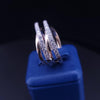 Elegant Diamond Crossover Ring in 14K White & Yellow Gold