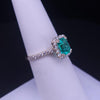 Custom Made 14K Yellow Gold Ring with Diamond  & Columbian Emerald 6.5
