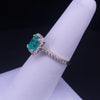 Custom Made 14K Yellow Gold Ring with Diamond  & Columbian Emerald 6.5
