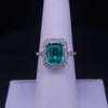 Custom Made 14K Yellow Gold Ring with Emerald & Diamond 6.25