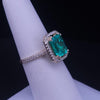 Custom Made 14K Yellow Gold Ring with Emerald & Diamond 6.25