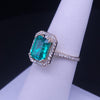 Custom Made 14K Yellow Gold Ring with Emerald & Diamond 6.25