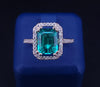 Custom Made 14K Yellow Gold Ring with Emerald & Diamond 6.25