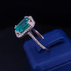 Custom Made 14K Yellow Gold Ring with Emerald & Diamond 6.25