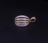 Custom Made Pendant in 14K Three-Tone Gold with Diamond