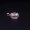 Custom Made Pendant in 14K Three-Tone Gold with Diamond
