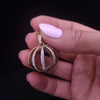 Custom Made Pendant in 14K Three-Tone Gold with Diamond
