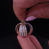 Custom Made Pendant in 14K Three-Tone Gold with Diamond