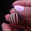 Custom Made Pendant in 14K Three-Tone Gold with Diamond