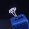 Floral Diamond Cluster Filigree Ring in 18K White Gold