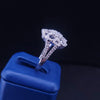 Floral Diamond Cluster Filigree Ring in 18K White Gold
