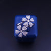 Diamond Double Floral Heart Petal Ring in 18K White Gold